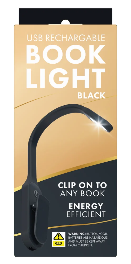USB Rechargeable Book Light - Black