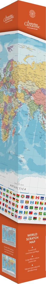 Australian Geographic Scratch Map - World