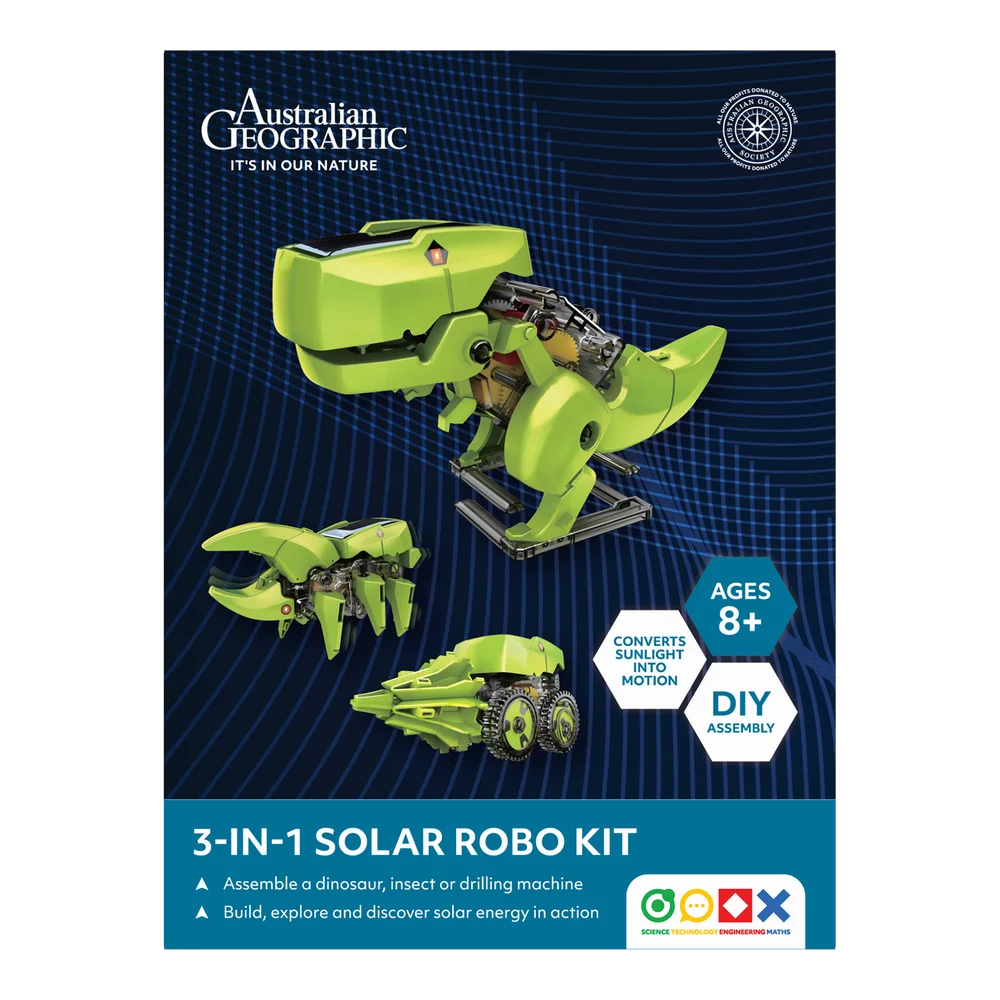 Australian Geographic STEM 3-in-1 Solar Robo Kit