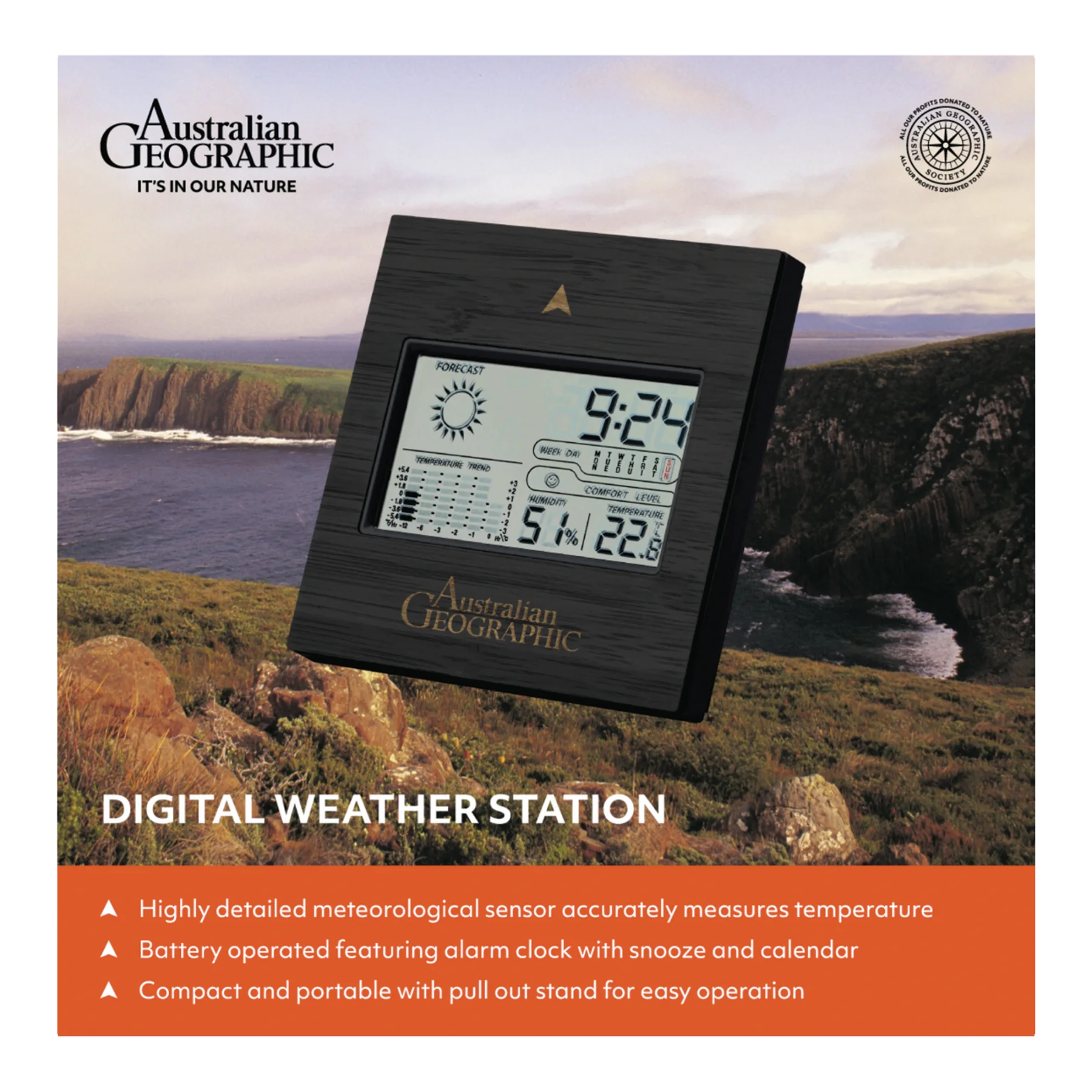 Australian Geographic Digital Weather Station - Dark Wood