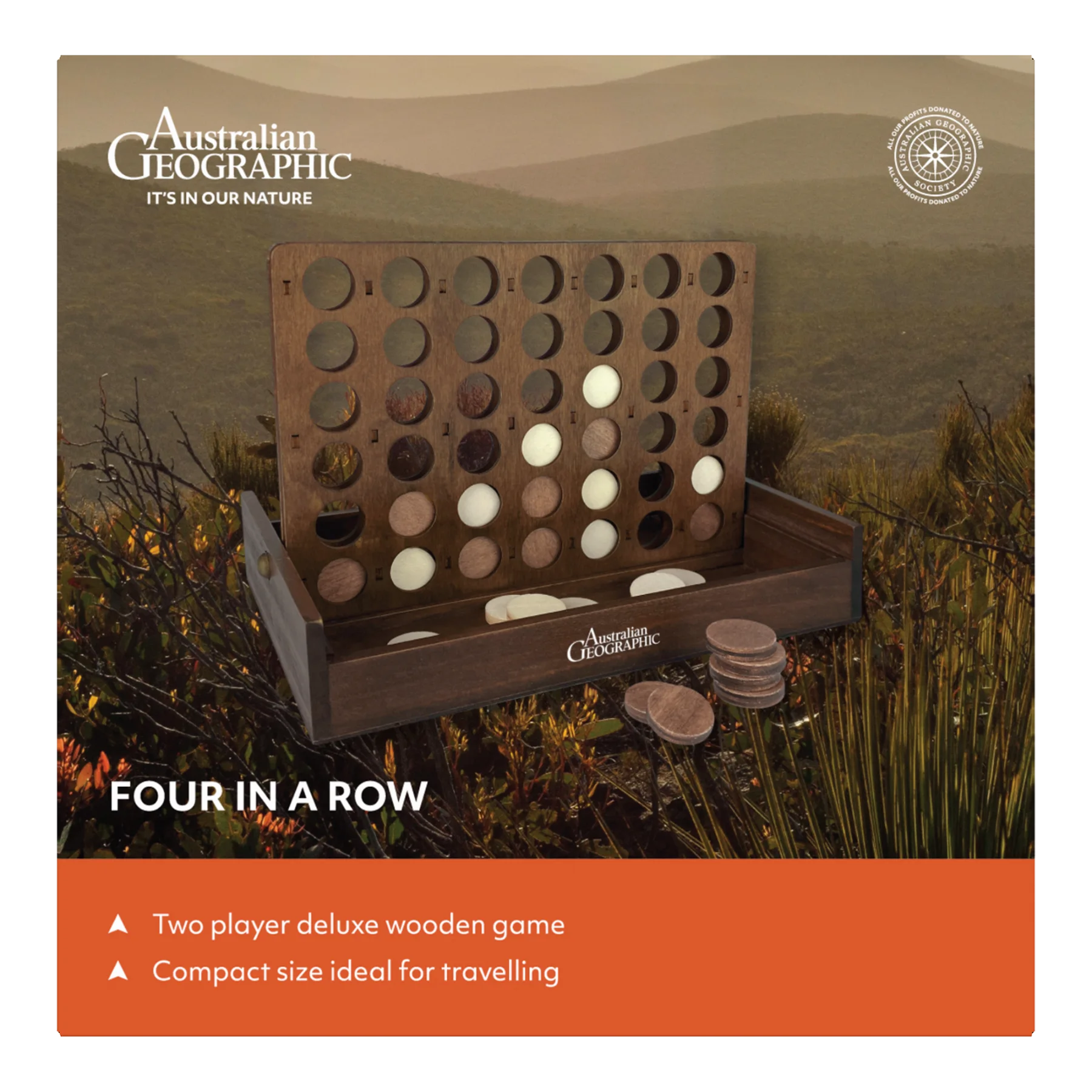 Australian Geographic Four in a Row Travel Set