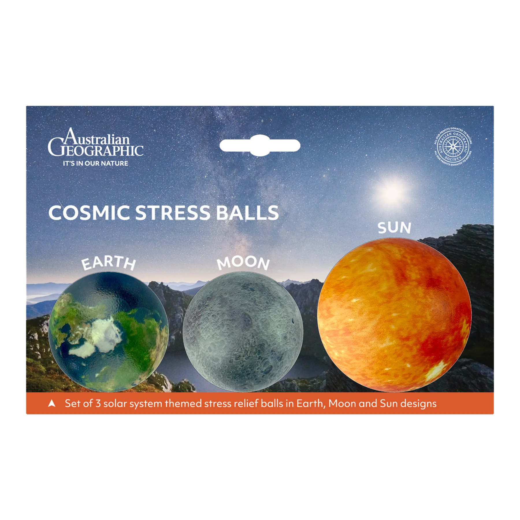 Australian Geographic Cosmic Stress Balls (Set of 3)