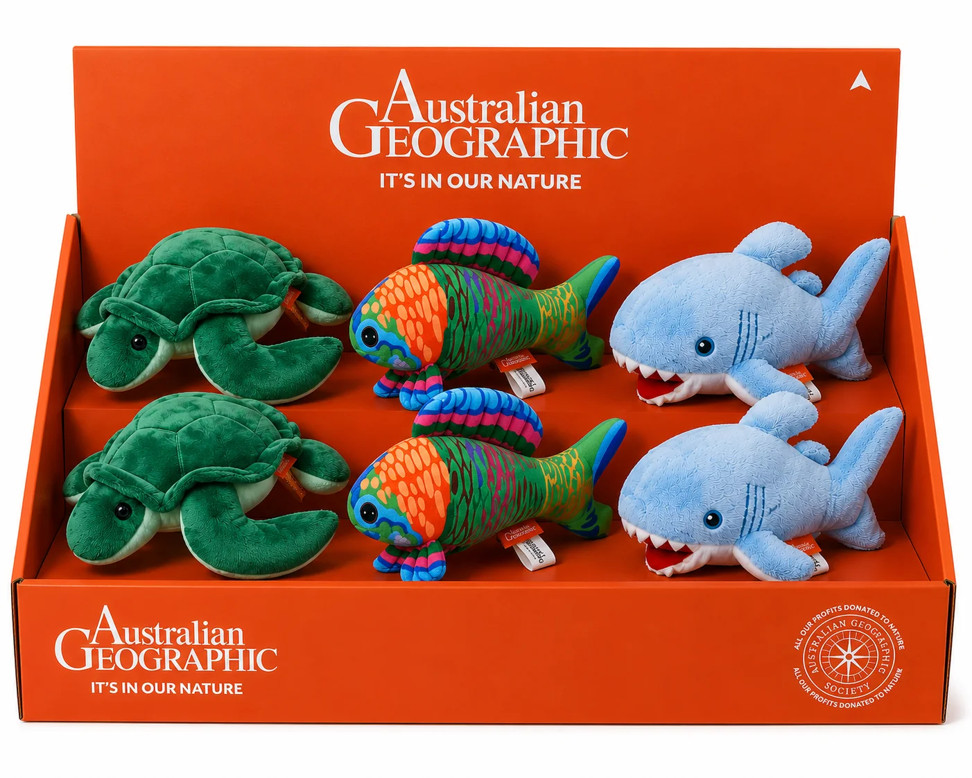 Australian Geographic Mini Aquarium Plush - Fish, Shark, Turtle