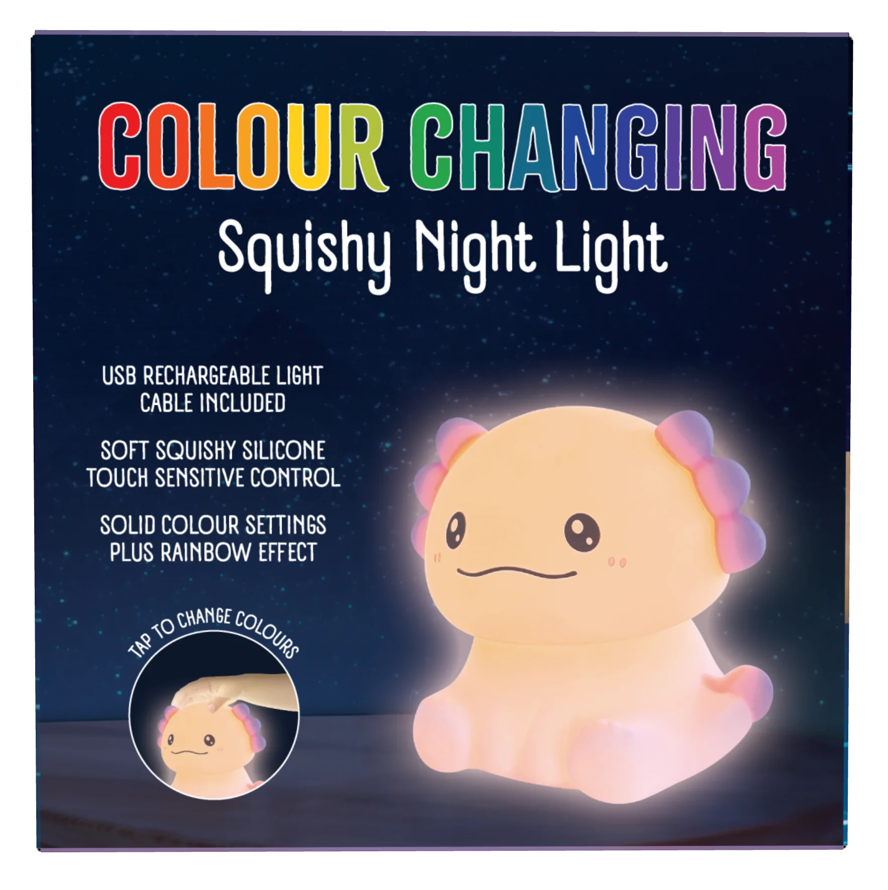 Rechargeable Squishy Night Light - Axolotl