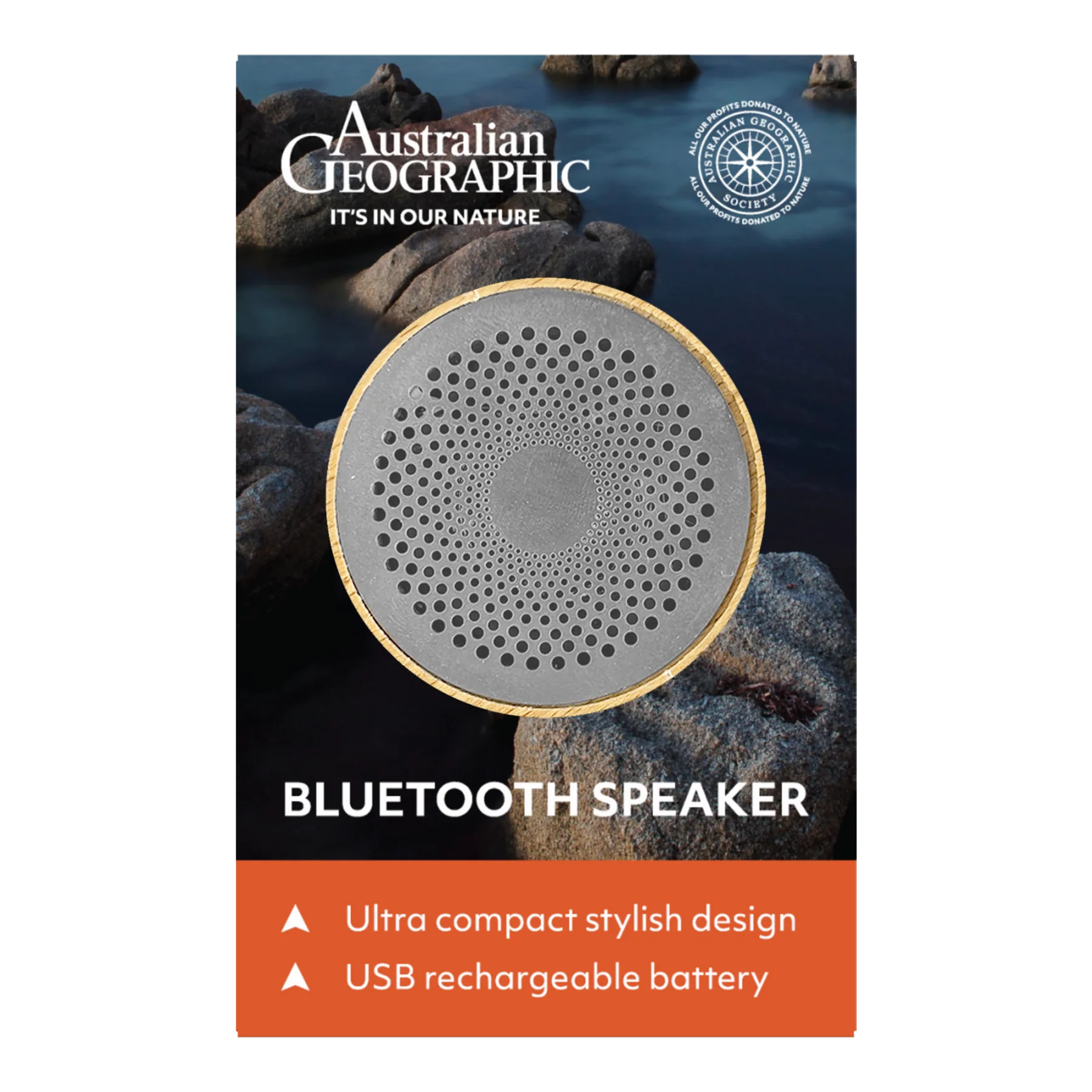 Australian Geographic Wooden Bluetooth Speaker