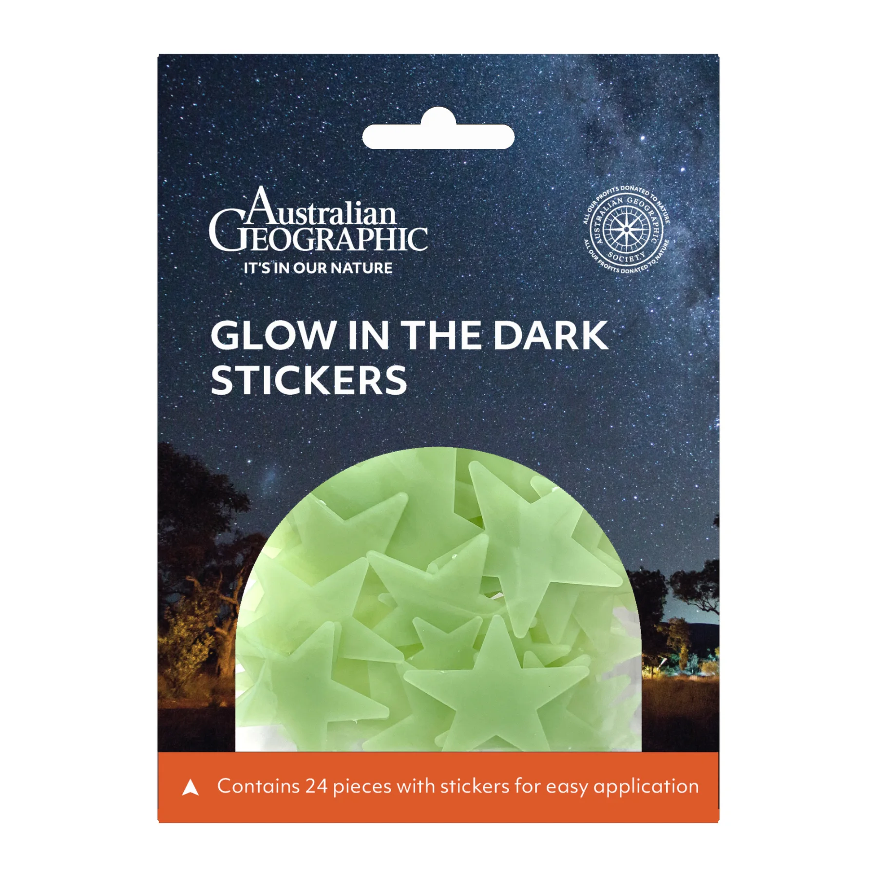 Australian Geographic Glow in the Dark Stickers - Stars