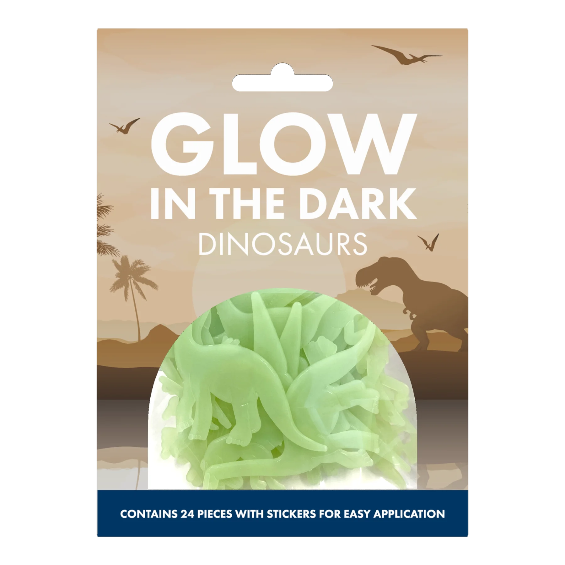 Glow in the Dark Stickers - Dinos (24 Pack)