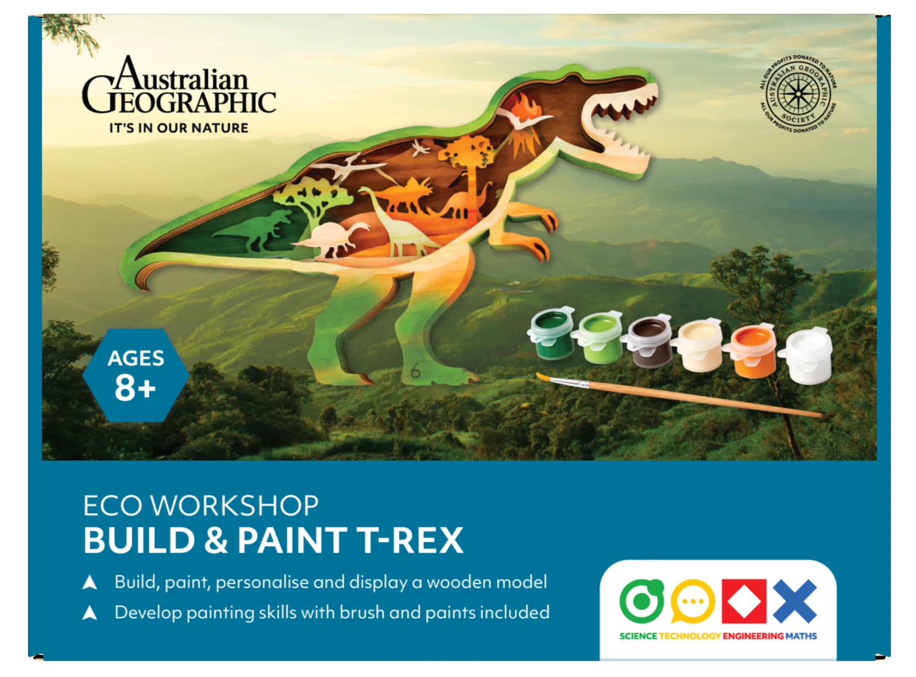 Australian Geographic STEM Eco Workshop Build & Paint - T-Rex